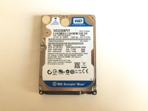 値下げ‼️WD ウェスタンデジタル 2.5インチ HDD 320GB 中古良品