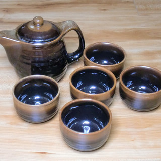 ★未使用箱入り★天目★おもてなし茶器セット★5客入り★