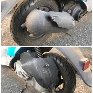 再値下げ【新品パーツ多数】 原付 スズキ レッツ4 パレット 4st 水色の画像
