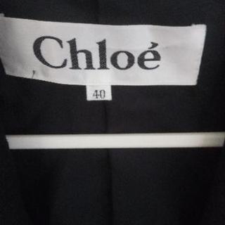 激安❗委託品❗超〜美品❗有名ブランド❢春夏用クロエChloeフォーマルセミロング上着サイズ40L黒色の画像