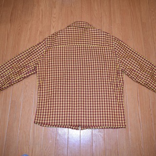 【身幅：６２cm】黄色 チェック ブルゾン m lの画像