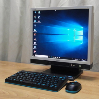取引中です 高速！富士通 液晶（17インチ）一体型PC Win10 Pro Core i5 SSD 128GB メモリ 4GB Office 2016 pro付 ワイヤレスキーボード&マウス付 の画像