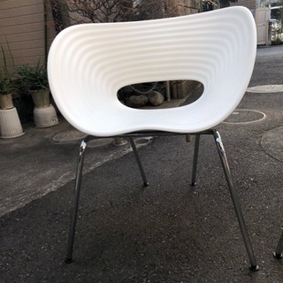 値下げ！美品 vitra トムバックチェア ホワイト二脚 Tom...