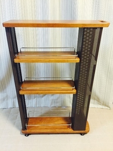 【駒込】すきま収納☆キッチンワゴン(幅15cm)