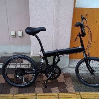20吋 BMXクルーザー 折り畳み式/(Ｒ)サスペンション/外装6段変速/マットブラック