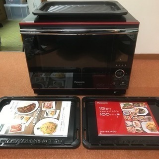 一人暮らし半年使用 2018年 パナソニック Panasonic NE-BS1400-RK スチームオーブンレンジ Bistro ルージュブラック 角皿未使用？