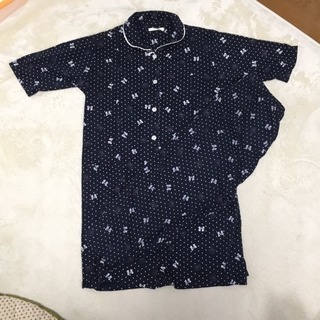 授乳口付きリボン柄マタニティパジャマL