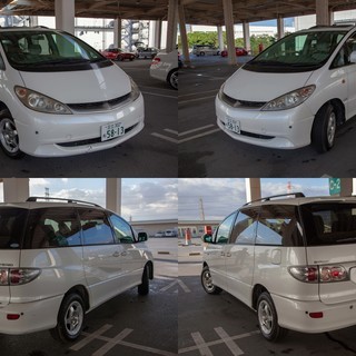 AHR10 エスティマハイブリッド Gセレ 7人乗り 希少サンルーフ メーカー純正ナビ クルコン 車検ありの画像