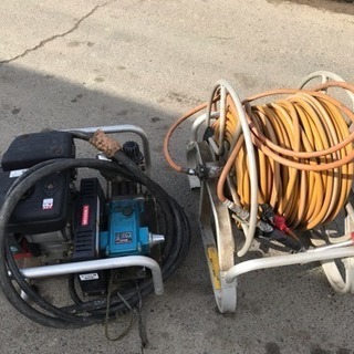 エンジンセット動噴 ★三菱 GM132L OHV 丸山 MARUYAMA MS330 ホース付き 管理番号12103の画像