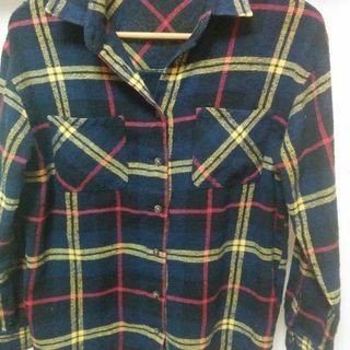 チェック柄シャツ　M