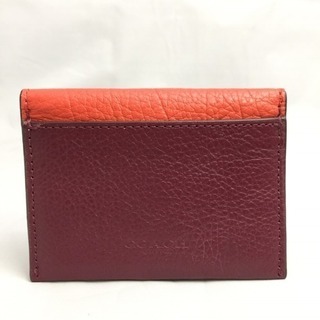 COACH コーチ バイカラー  カードケース パスケース エンボスレザー  現品限り 新品未使用 タグつきの画像