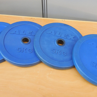 PayPay対応 アレックス◇バーベル用プレート 5kg×4個 ...