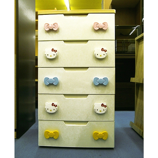札幌 大人気【ハローキティ 5段キッズチェスト】幅73cm キテ...