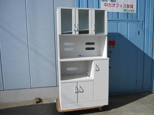 食器棚　ホワイト