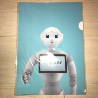 新品 ソフトバンク♪ペッパー 水色 クリアファイル