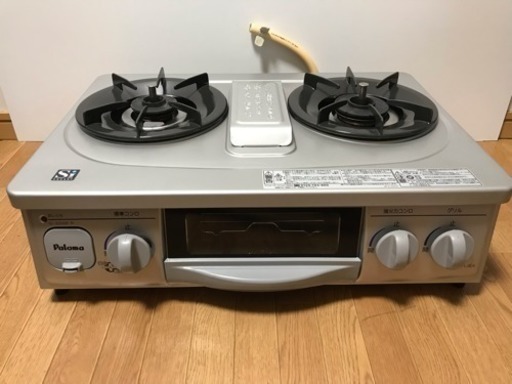 09年製 パロマ 都市ガス用 ガステーブル IC-320SF-1L ガスコンロ 右強火 グリル使用数度 動作確認済