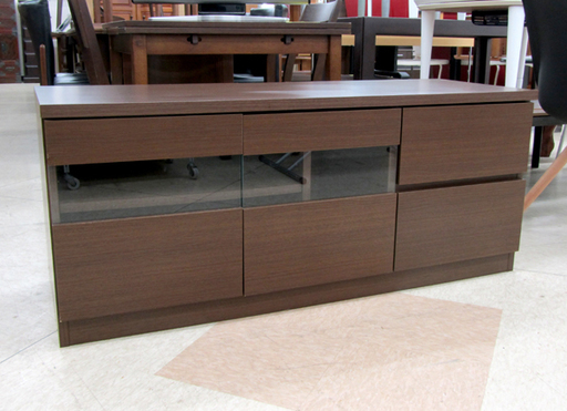 AVボード TV台 テレビ台 幅124cm ブラウン系 収納 西宮の沢