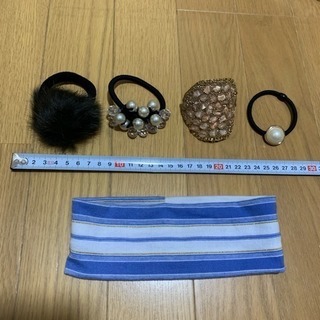 美品‼️ヘアゴム 3点 バレッタ、ヘアバンド 各1点 計5点セット
