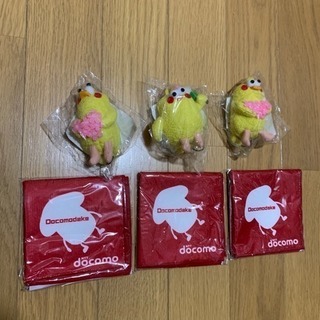 非売品‼️ポインコ人形 ドコモだけハンカチ 計6点セット ドコモ