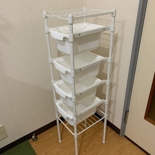 ニトリ スチールラック LT スリム 白 ※ゴムハンマー付