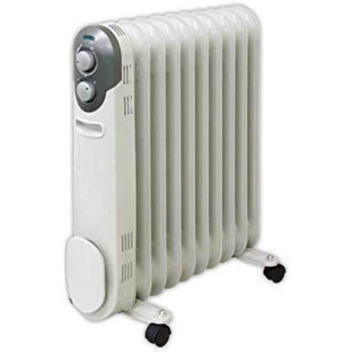 ＜未使用、新品＞　山善 オイルヒーター(1200/700/500W 3段階切替式)(温度調節機能付) ホワイト DO-L124(W)