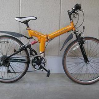 〔中古〕折りたたみ式マウンテンバイク（シマノ製外装６段変速付）