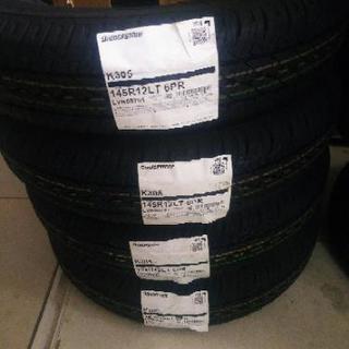 145R12 新品 タイヤ、スチールホイールセット