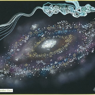 簡単３ステップでアンドロメダを描く☆宇宙アート１日教室の画像