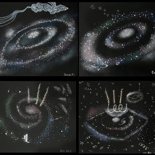 簡単３ステップでアンドロメダを描く☆宇宙アート１日教室の画像