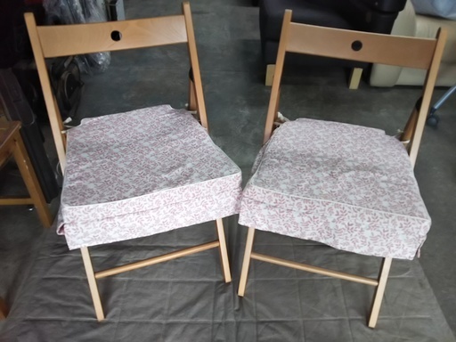 ［IKEAイケア折り畳み椅子TERJE］2脚セット⁑リサイクルショップヘルプ