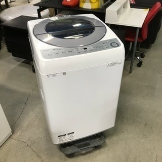 2018年製 SHARP 全自動電気洗濯機 ES-GV8B-S 8.0kg 風乾燥付き ちょこっとキズあり