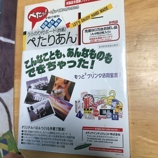 未使用品 ぺたりあん うらのり付ボード 非売品 A4版2枚工作 ...