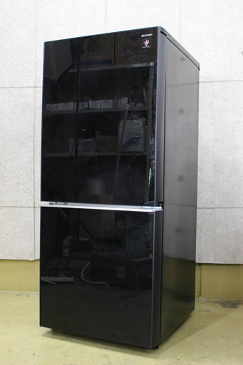 R310)シャープ SHARP プラズマクラスター搭載 2ドア冷蔵庫 SJ-GD14C-B 137L 2016年製