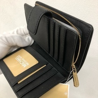 マイケルコース 、折財布、無地ブラック、新品未使用！！