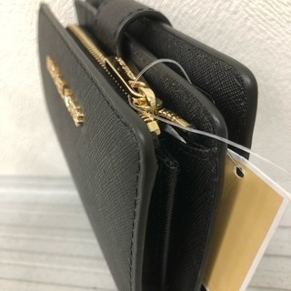 マイケルコース 、折財布、無地ブラック、新品未使用！！