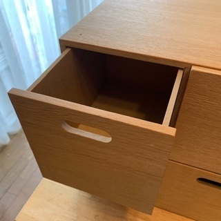 【無印良品】スタッキングチェスト・引出し・4個/オーク材の画像