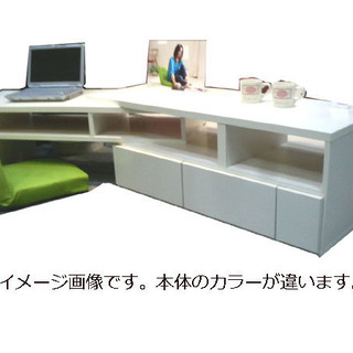 伸縮式 AVボード TV台 テレビ台 ロータイプ PCデスク 最大幅200cmの画像