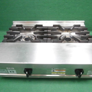 ☆中古品 美品 フジマック プロパンガスコンロ（LPガス) ２連...
