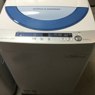 【送料無料・設置無料サービス有り】洗濯機 2016年製 SHARP ES-GE55P-A 中古
