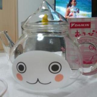 ぴちょんくん　ガラスティーポットセット