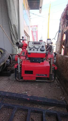 現状引渡し　整備後保管　トーハツ　７５　エンジン　消防ポンプ　軽可搬消防ポンプ　級別Ｂ－２　２ＷＴ７８Ｆ　Ｖ７５ＣＳ　ホース　ノズルセット　宇都宮