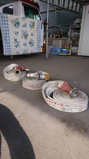 現状引渡し　整備後保管　トーハツ　７５　エンジン　消防ポンプ　軽可搬消防ポンプ　級別Ｂ－２　２ＷＴ７８Ｆ　Ｖ７５ＣＳ　ホース　ノズルセ