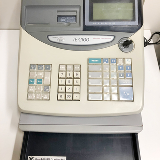 CASIO カシオ レジ 電子レジスター TE-2100 ライトグレーの画像