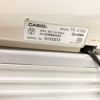 CASIO カシオ レジ 電子レジスター TE-2100 ライトグレーの画像