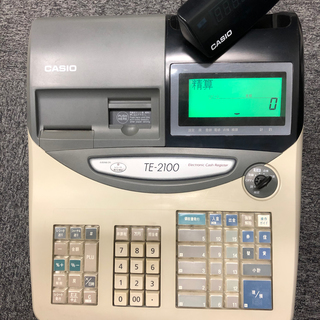 CASIO カシオ レジ 電子レジスター TE-2100 ライトグレー
