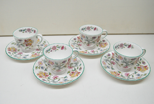 MINTON/ミントン HADDON HALL/ハドンホール デミタス カップ&ソーサー 4客セット ☆ PayPay(ペイペイ)決済可能 ☆ 札幌市 清田区 平岡
