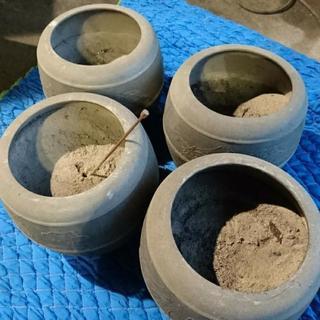 火鉢 灰入り ×2の画像
