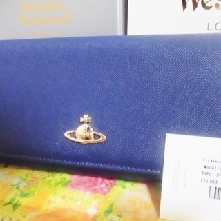 ★値下げ★人気♪ Vivienne Westwood London 【ヴィヴィアン ウェストウッド ロンドン】 正規ブランド 長財布 レディース メンズ ブルー 青 本革 ◎未使用◎
