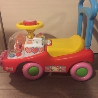 ハローキティ 手押し車 足蹴り乗用玩具の画像