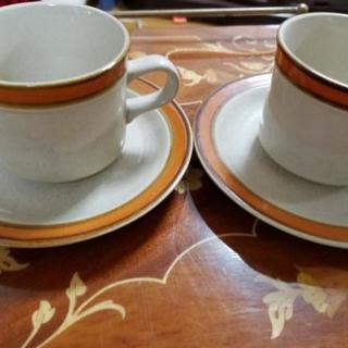 レトロ感ありのコーヒーカップ☕2客セット☕の画像